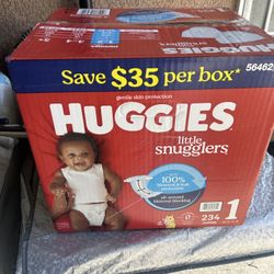 Baby Diaper Huggies Little Snugglers Size 1 (234 Pieces)