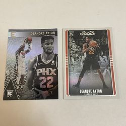 Lot of 2 2018/19 Panini Essentials & Studio Deandre Ayton Rookie Cards