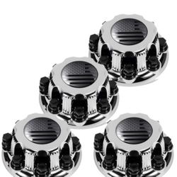 Chrome 8 Lugs Wheel Center Cap for Silverado, Avalanche, Suburban, Express, Sierra, Yukon, Savana 1 3500, 16/17 Inch Rim Hub Cover, OEM Replac