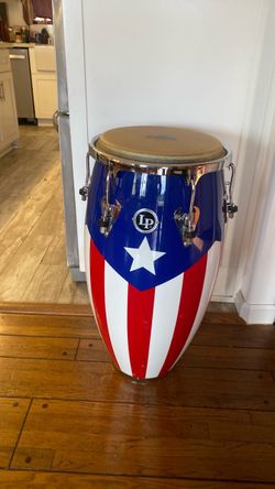 LP Conga Drum Puerto Rico Flag Design