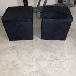 Black Ottomans With Storage 