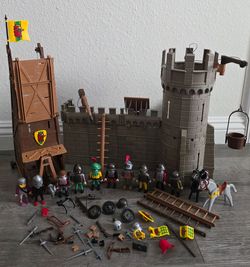 Vintage Playmobil Castle Lot of Figures, Accessories and Playset Pieces