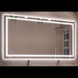 96 X 40 Led Bathroom Mirror with Front and Rear light