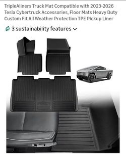 2023-2026 Tesla Cybertruck Floor Mats Heavy Duty Custom