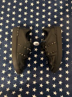 Black Studded Low-Top Sneakers