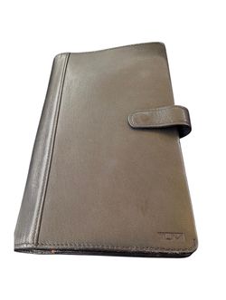 Tumi Black leather Continental wallet with checkbook organizer