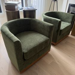 Matching Swivel Accent Chairs - 2