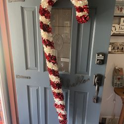 4’ Tinsel Red & White Candy Canes