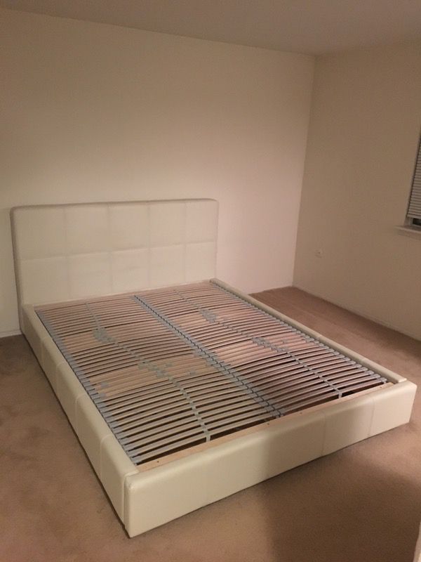 Ikea Folldal Queen Size Bed With, Ikea Queen Bed Frame Slats
