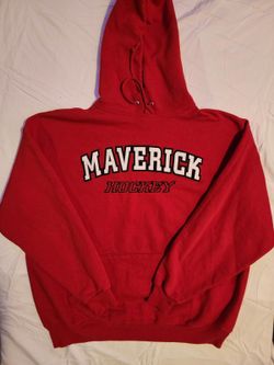 Red Maverick Hockey Jerzees Brand  Mens Size 2x Hoodie