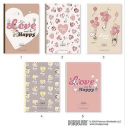 Nakabayashi Peanuts Snoopy Swing Logical Notebook Set Of 5 Ruled 30 Sheets Set
