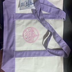 Large lavender tote bag