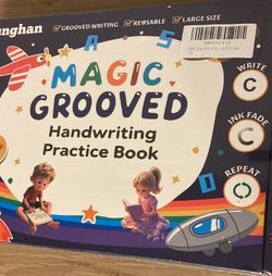 Magic Grooved Handwriting Practice Book Set - Reusable & Large A5 Size