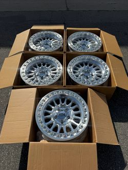 FINANCING AVAILABLE (5) New KMC KM552 IMS Machined 5x5 17” Wheels For Jeep Wrangler Gladiator 5x5