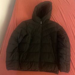 Black puffer jacket