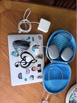 Macbook Air 2017 128GB 13” w/ Charger + Mouse, Airpods Max w/ Charger + Case