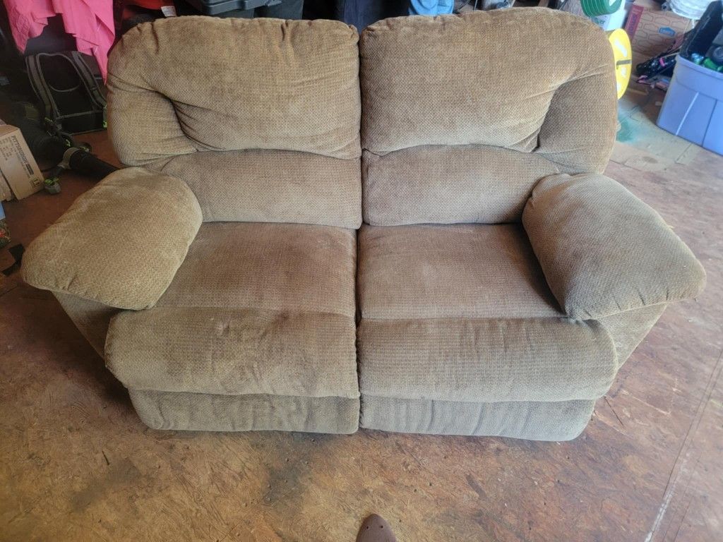 Beige Recliner Loveseat