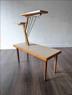 Rare MCM Scandinavian 3 Tiered Plant Table