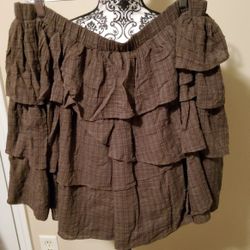 Perfectly Priscilla Brown  Skort Size 3XL
