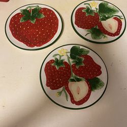 Strawberry Wall Plates 