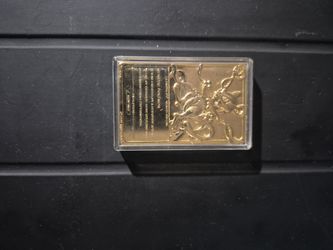 Vintage 1999 Pokémon Burger King 23K Gold Plated Mewtwo Card