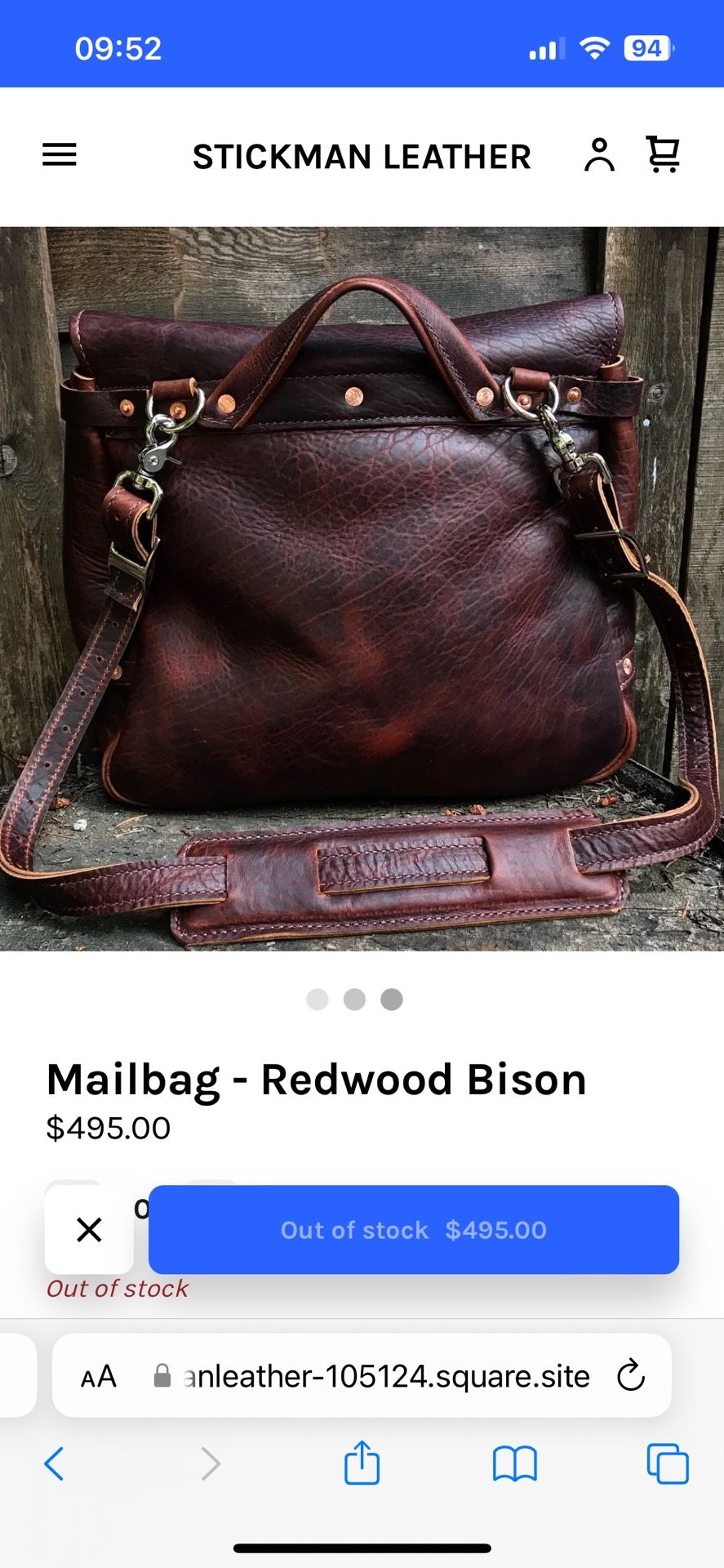 Stickman Leather Mailbag Handbag Shoulder Bag