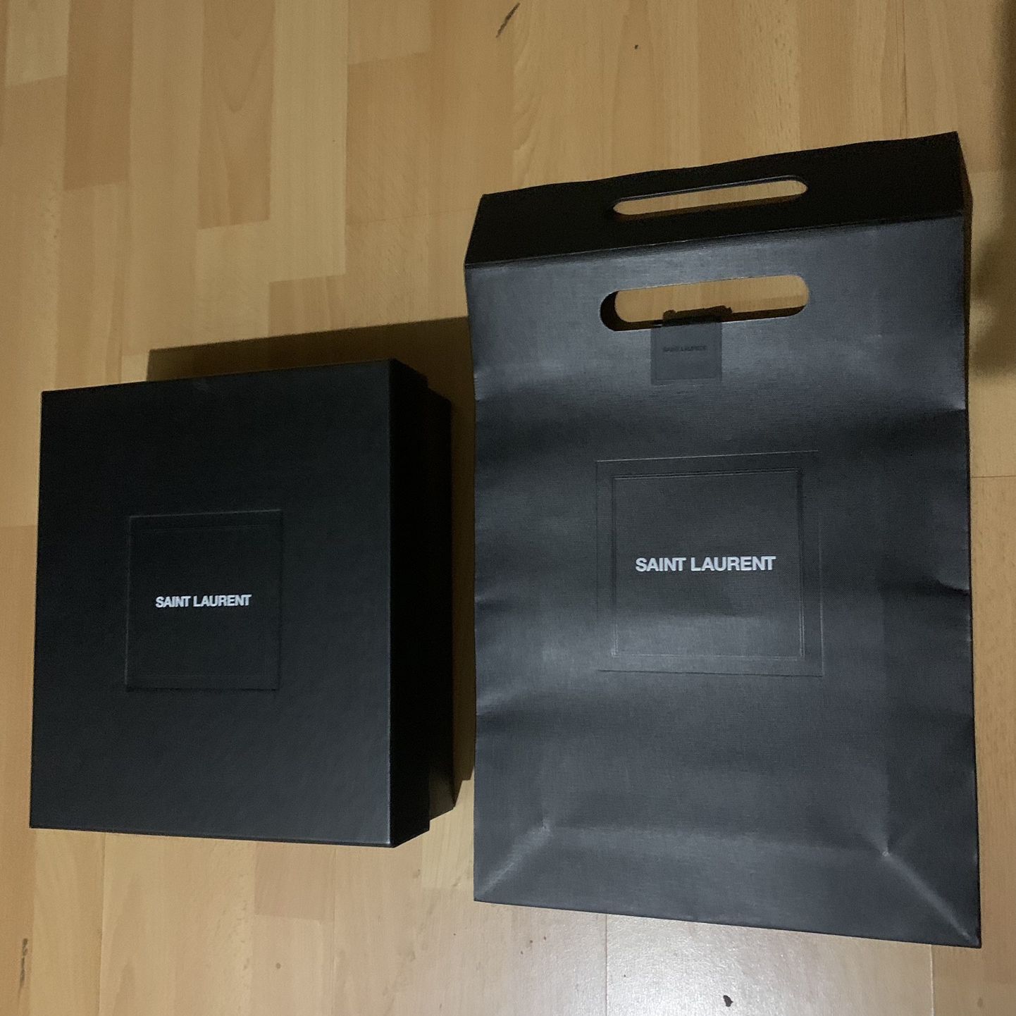 2 Saint Laurent Boxes, Shopping Bag, and 3 Dust Bags for Sale in Las Vegas,  NV - OfferUp
