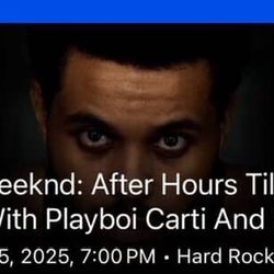 The Weekend: After Hours Till Dawn Tour With Playboi Carti And Mike Dean