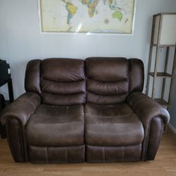 Leather Loveseat 