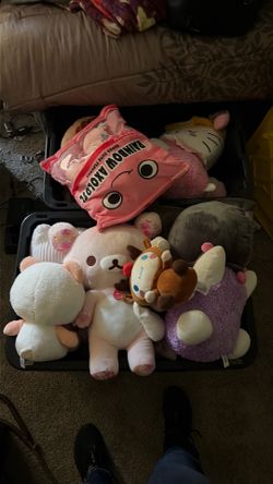 Huge Kawaii & Sanrio Plushie Collector Lot – Sanrio, Rilakkuma, Axolotl Snack Bag & More!