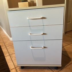 Wooden cabinet with file drawer