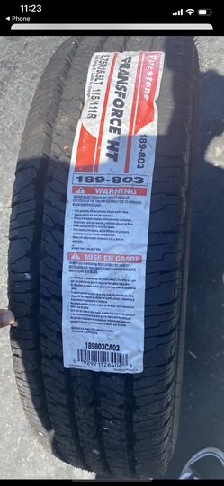 New condition tire FIRESTONE size 8,75R16,5 LT