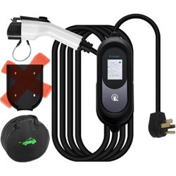 Level 2 EV Charger (48 Amp, 240V, NEMA 14-50P) with 25FT Cord, Portable Electric Vehicle Charging Station for SAE J1772 Cars, Fast and Convenient for 