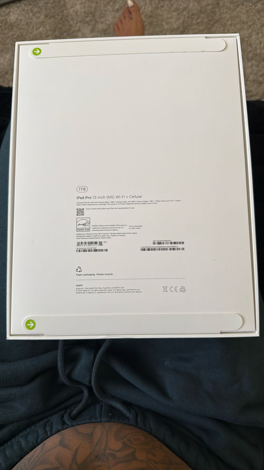 Apple Ipad Pro 13 Inch (M5) 1TB (WiFi/cellular)