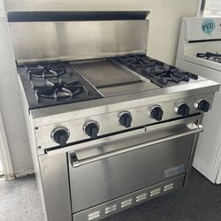 36 Inch Viking All Stainless Steel Gas Stove
