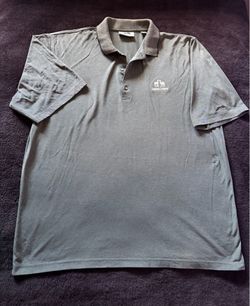 Slazenger Men's Gray Polo Shirt XL Kissing Camels Embroidered Logo vintage