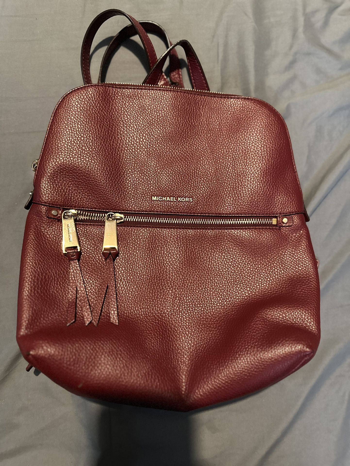 Micheal Kors Burgundy Backpack 