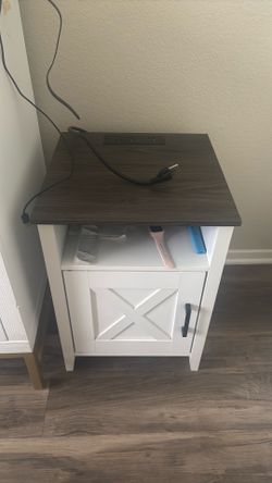 Night stand tables with charging station (2)