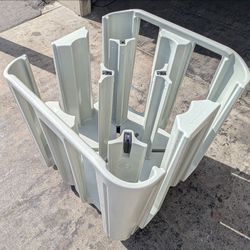 Cambro adcsc s. Series gray compact adjustable dish dolly /caddy- 4/5 column
