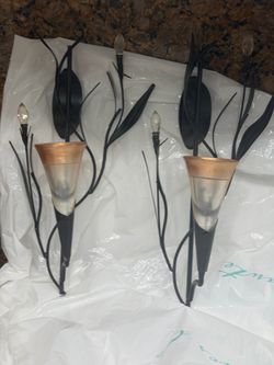 Dawn Lily Flower Blossom Tealight Candleholder Home Decor Wall Sconce