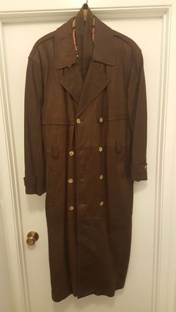 Men's Leather trench coat
