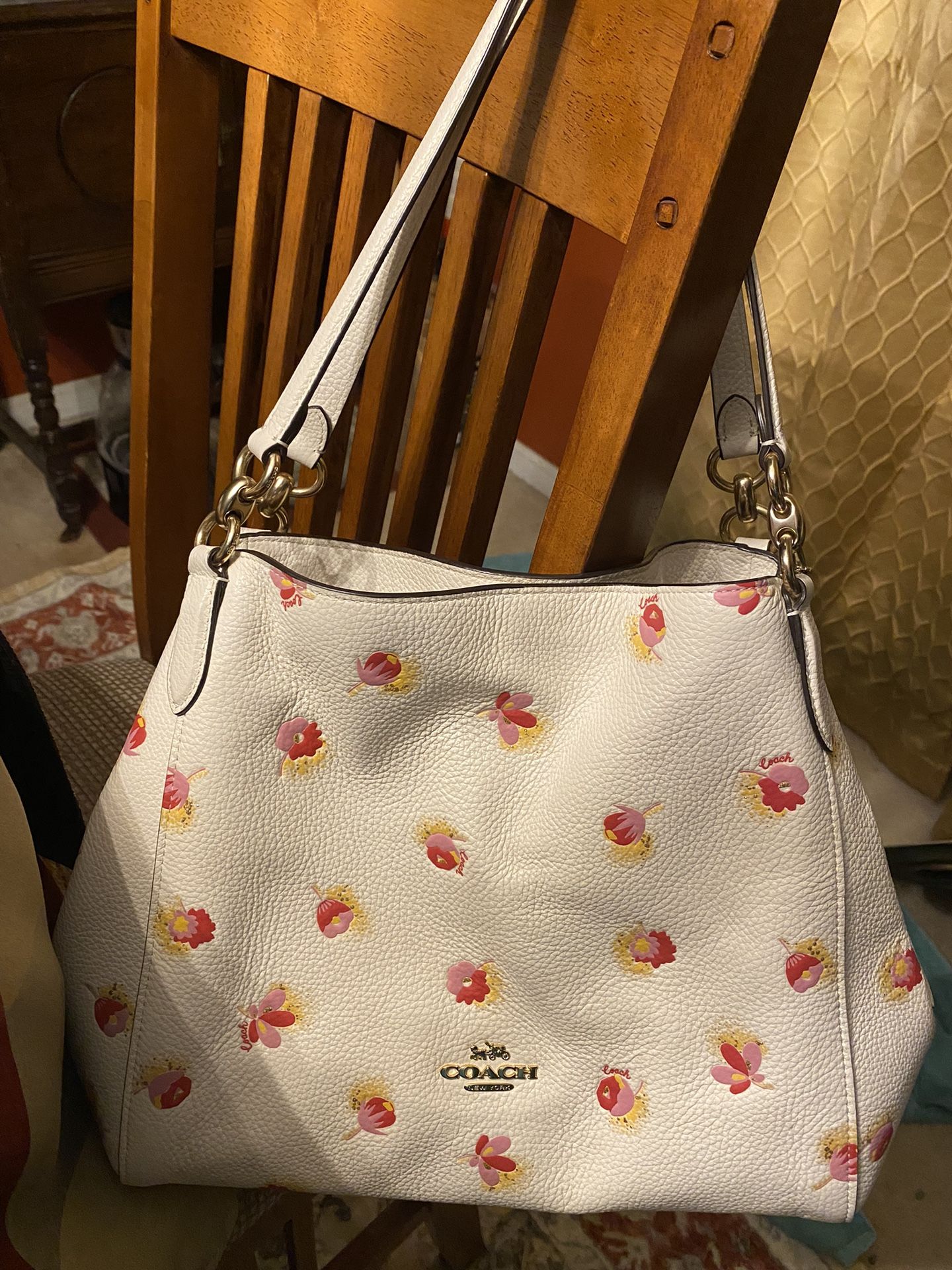 COACH Shoulder Bag, Off White