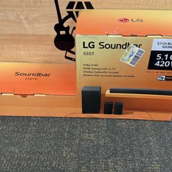 LG S55TR 5.1 channel Soundbar with Dolby Audio and Rear Speakers