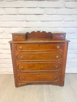 Antique Victorian Walnut Dresser