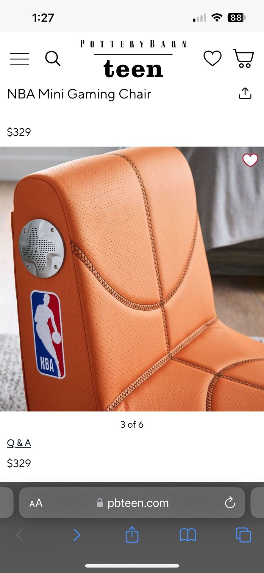 2 USED - NBA Mini Gaming Chair
