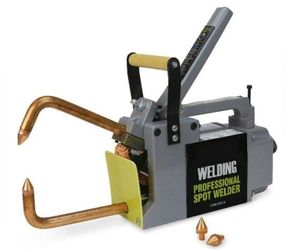 Portable Spot Welder 1/8" Electric Single Phase Handheld Welding Tip Gun Handle Weld Spot 110V 6" Throat Depth Metal Sheet Spot Welding Machine