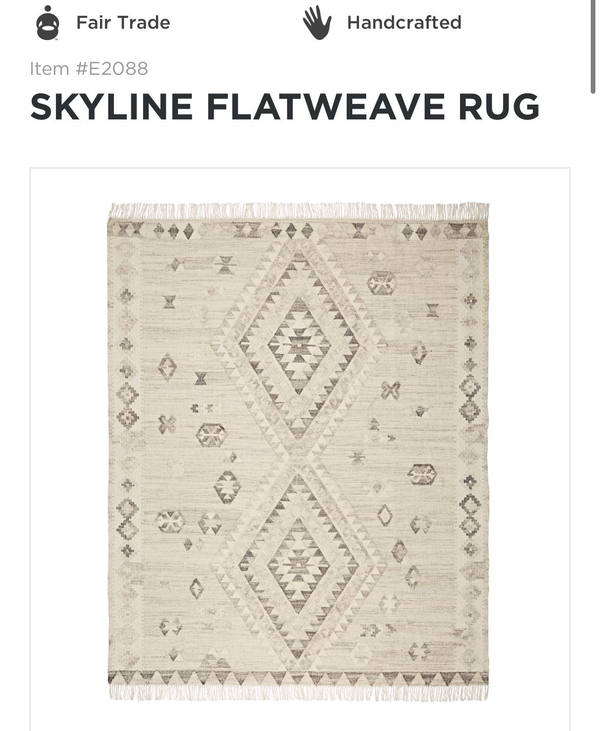 SKYLINE FLATWEAVE RUG & Pad Rejuvenation 8x10 Rug