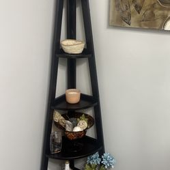 Dark Cherry Corner Shelf