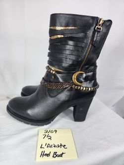 L'Artiste by Spring Step Makos Black Leather Boots Brand New Size 7.5