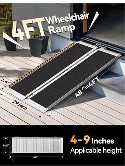 Handicap Access - wheelchair, Electric Scooter 4 FT x 29” wide ramp, non slip.